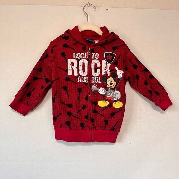 Disney Mickey Mouse Red Hoodie   Boys Sz 3T   GUC - Picture 1 of 4